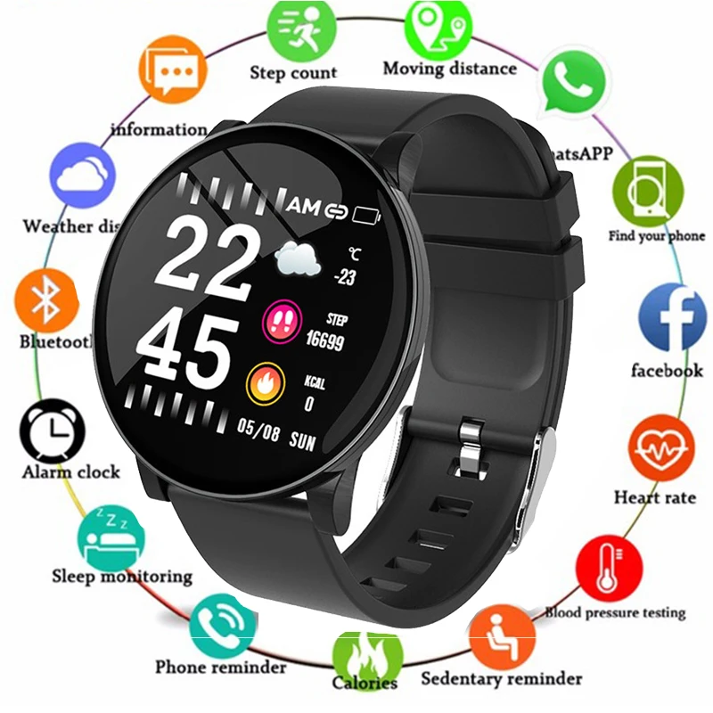 W8 Smart Watch Heart Rate Monitor Weather Forecast Fitness Watch Call Reminder Waterproof Bluetooth Smart Band S9 Watch Men
W8 Smart Watch Heart Rate Monitor Weather Forecast Fitness Watch Call Reminder Waterproof Bluetooth Smart Band S9 Watch Men
