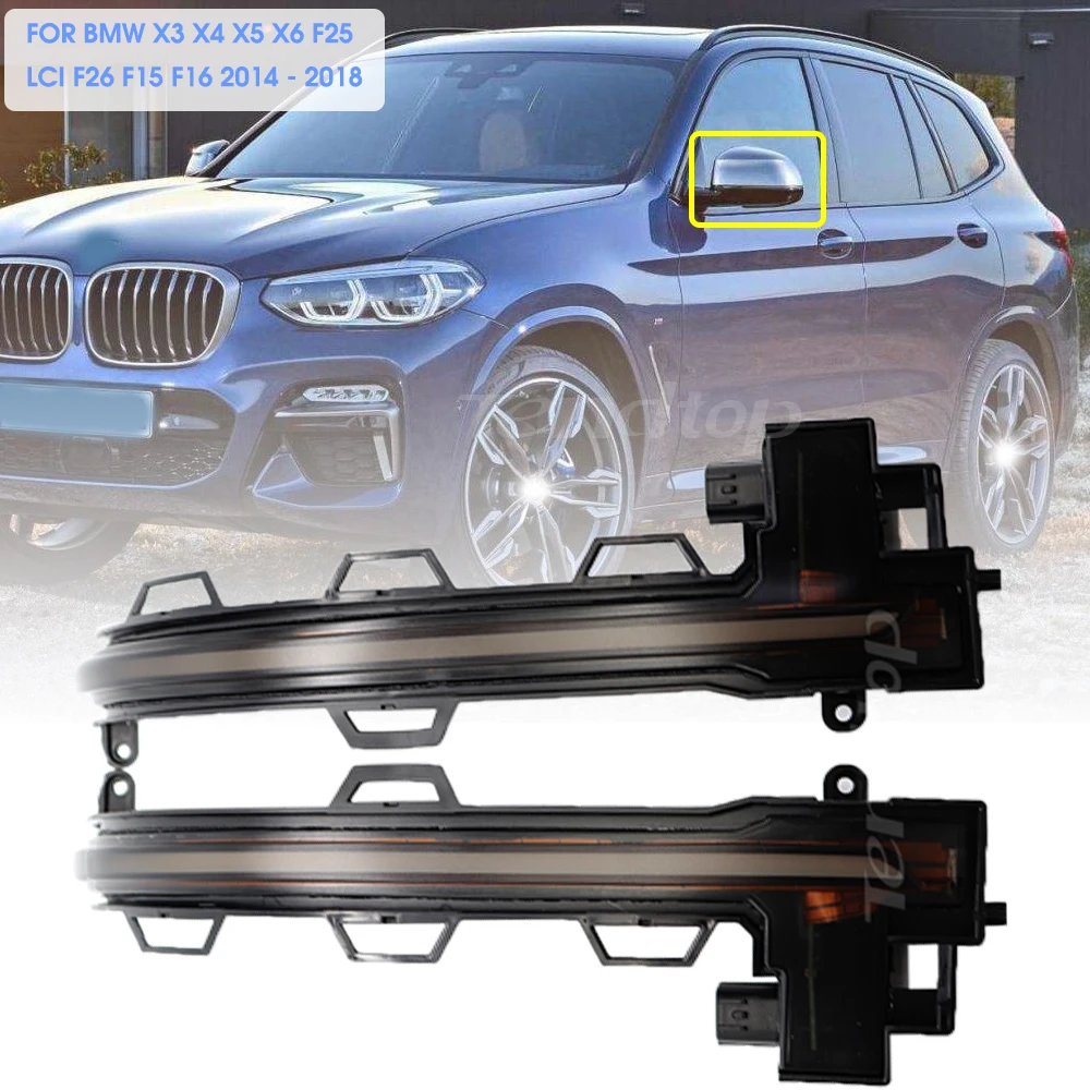 For BMW X3 X4 X5 X6 F25 LCI F26 F15 F16 2014 - 2018 Dynamic LED Blinker Indicator Mirror Turn Light Signal Repeater
For BMW X3 X4 X5 X6 F25 LCI F26 F15 F16 2014 - 2018 Dynamic LED Blinker Indicator Mirror Turn Light Signal Repeater