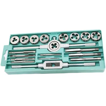 20pcs/set Tap Die Set Hand Thread Plug Taps Handle Alloy Steel Inch Threading Tool With Case
20pcs/set Tap Die Set Hand Thread Plug Taps Handle Alloy Steel Inch Threading Tool With Case