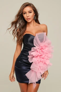 Runway Catwalk Sexy Strapless Floral Women Dress 2019 Designer Evening Party Dress Vestido 
Runway Catwalk Sexy Strapless Floral Women Dress 2019 Designer Evening Party Dress Vestido