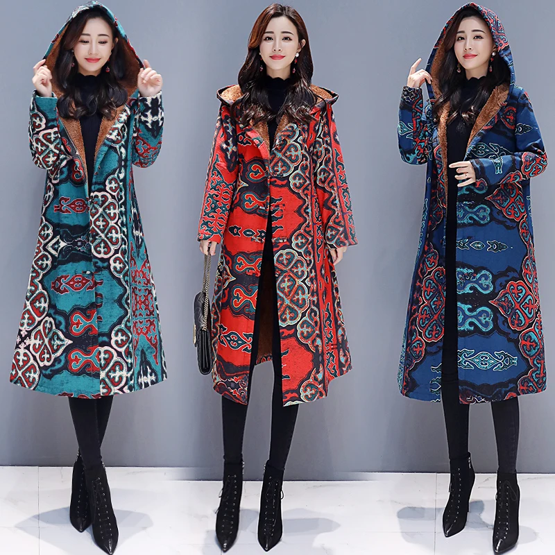 Fall and Winter 2019 Cotton and Hemp Plush Thickened Thermal Cotton Coat Hat and Fragmented Flower Mid-long Jacket Windswear
Fall and Winter 2019 Cotton and Hemp Plush Thickened Thermal Cotton Coat Hat and Fragmented Flower Mid-long Jacket Windswear