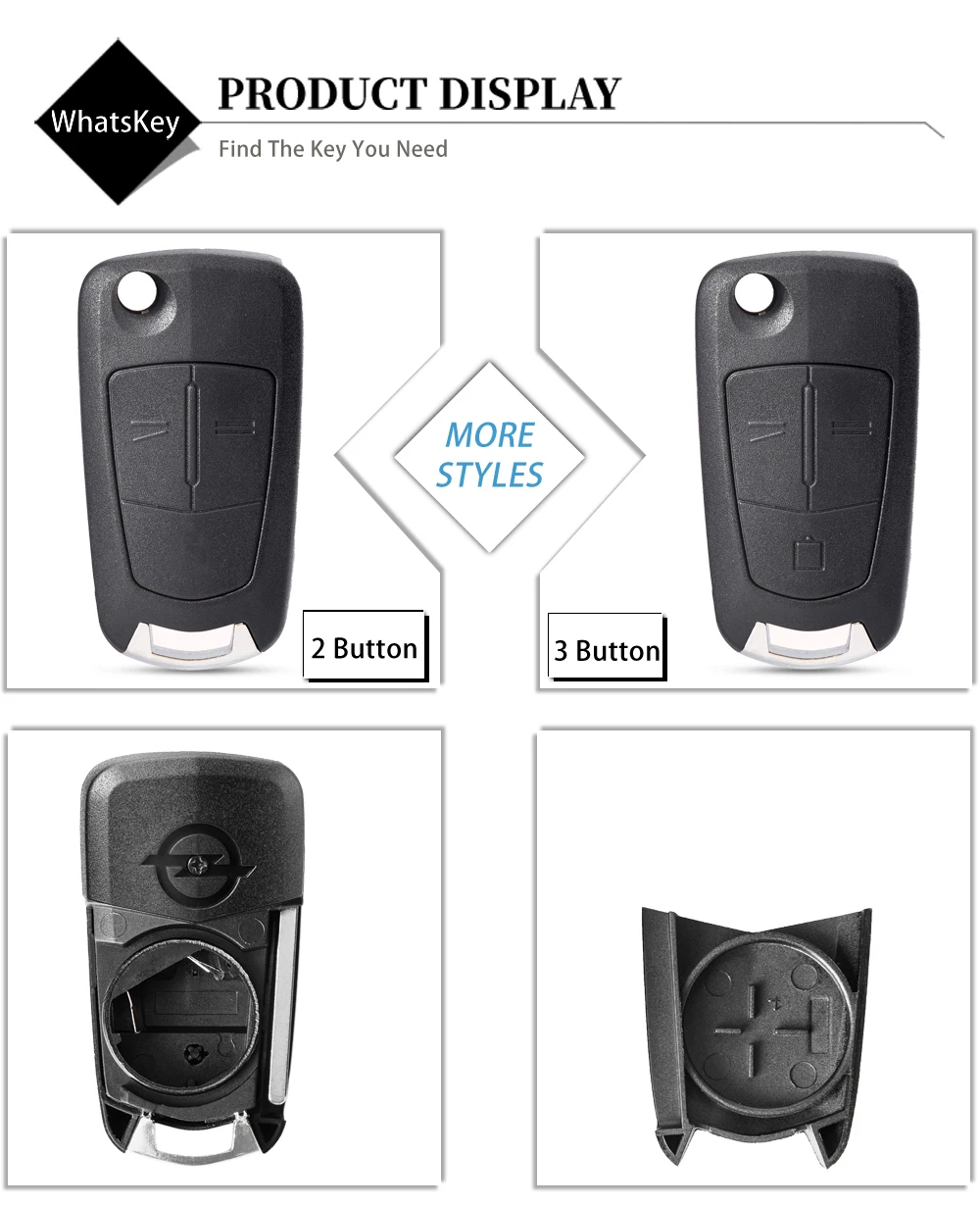 WhatsKey Flip Key Shell For Vauxhall Opel Astra J Corsa D Insignia Vectra C Zafira 2 BNT Remote Key Case Uncut Blade Replacement WhatsKey Flip Key Shell For Vauxhall Opel Astra J Corsa D Insignia Vectra C Zafira 2 BNT Remote Key Case Uncut Blade Replacement