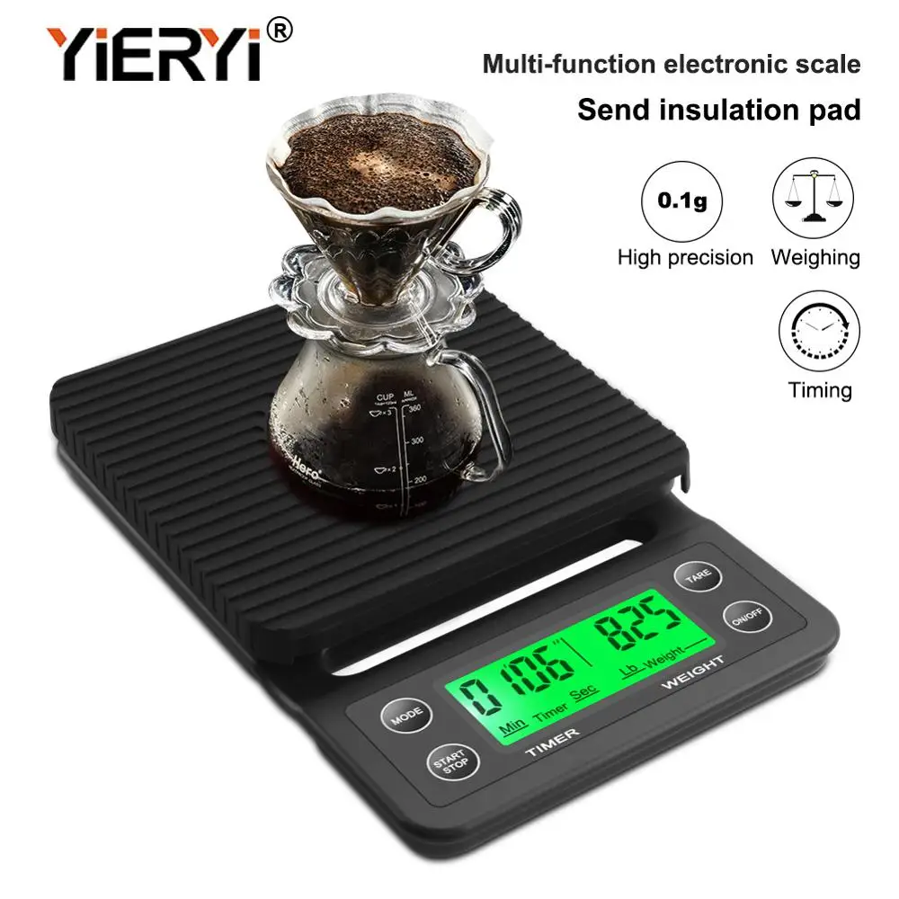 yieryi Hand-grinding Coffee Electronic Scales Weighing Band Timing 3kg/0.1g 5kg/0.1g Digital Coffee Scales For Kitchen Counter
yieryi Hand-grinding Coffee Electronic Scales Weighing Band Timing 3kg/0.1g 5kg/0.1g Digital Coffee Scales For Kitchen Counter