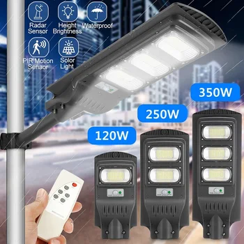 33000LM Solar Street Light 120W 250W 350W Black Grey Remote Control Outdoor High-brightness Redar Motion Sensor IP65 Wall Lamp
33000LM Solar Street Light 120W 250W 350W Black Grey Remote Control Outdoor High-brightness Redar Motion Sensor IP65 Wall Lamp
