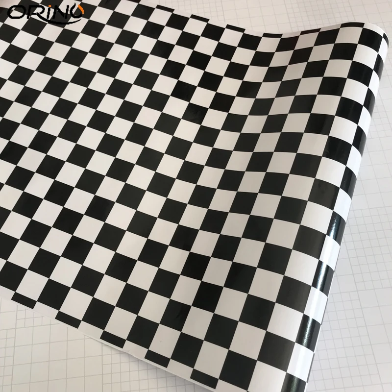 Black White Checkered Flag Sticker Decal Film-4
