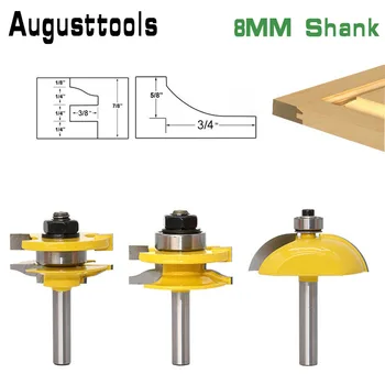 Augusttools 3pc Raised Panel Cabinet Door Router Bit Set Wood Milling cutter woodworking router bits carbide door knife 8mmshank
Augusttools 3pc Raised Panel Cabinet Door Router Bit Set Wood Milling cutter woodworking router bits carbide door knife 8mmshank