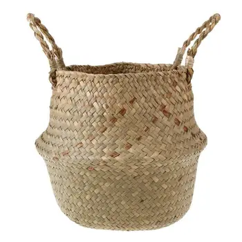 Seagrass Folding Handmade Storage Basket Rattan Plant Flower Pot Woven WickerBelly Laundry Basket Home Decor S/M/L/XL
Seagrass Folding Handmade Storage Basket Rattan Plant Flower Pot Woven WickerBelly Laundry Basket Home Decor S/M/L/XL