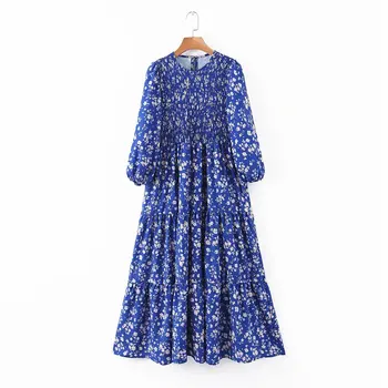 2020 New Spring Summer European Blue Floral Printed zaraing women Dress vadiming sheining female streetwear dress XDL2613
2020 New Spring Summer European Blue Floral Printed zaraing women Dress vadiming sheining female streetwear dress XDL2613
