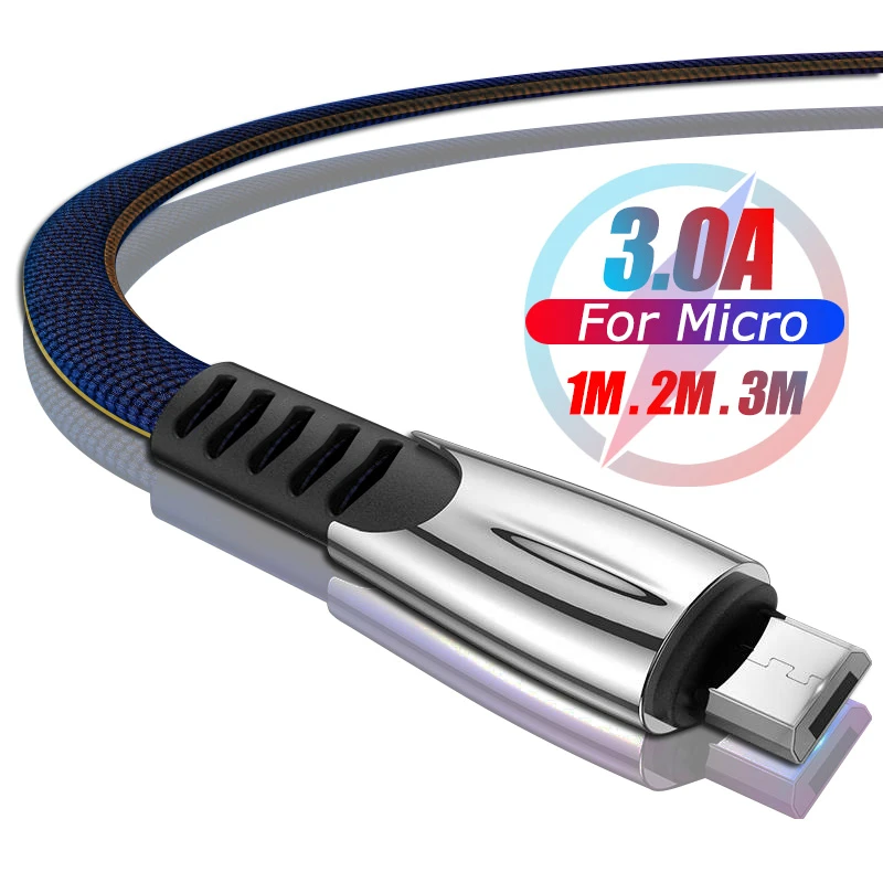 3A Micro USB Cable Fast Charging Wire For Samsung J7 S7 Charger Cord For Xiaomi Redmi Note 5 Android Phone Micro USB Cable 3M 2M
3A Micro USB Cable Fast Charging Wire For Samsung J7 S7 Charger Cord For Xiaomi Redmi Note 5 Android Phone Micro USB Cable 3M 2M