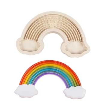 Rainbow Shape Silicone Mold Ice Cream Fondant Cake Decorating Tools Mold Sugarcraft Chocolate Baking Tool For Cake Gumpaste Form
Rainbow Shape Silicone Mold Ice Cream Fondant Cake Decorating Tools Mold Sugarcraft Chocolate Baking Tool For Cake Gumpaste Form