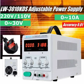 30V 10A 110V/220V LED Display Adjustable Switching Regulator DC Power Supply Laptop Repair Rework Accuracy 0.01 Fine adjustment 
30V 10A 110V/220V LED Display Adjustable Switching Regulator DC Power Supply Laptop Repair Rework Accuracy 0.01 Fine adjustment