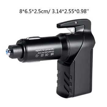 USB Emergency Escape Tool: Life-Saving Rescue Car Charger, Spring Loaded Window Breaker, Seat belt Cutter, Dual USB Port
USB Emergency Escape Tool: Life-Saving Rescue Car Charger, Spring Loaded Window Breaker, Seat belt Cutter, Dual USB Port