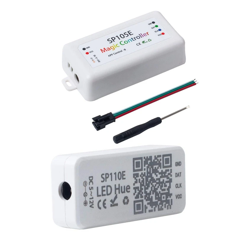 2 Pcs Bluetooth Controller: 1 Pcs SP105E Wireless Bluetooth Controller APP WS2811 WS2812B WS2801 SK6812 & 1 Pcs WS2812B SK6812RG
2 Pcs Bluetooth Controller: 1 Pcs SP105E Wireless Bluetooth Controller APP WS2811 WS2812B WS2801 SK6812 & 1 Pcs WS2812B SK6812RG