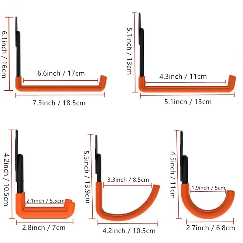 8Pcs Iron Hanging Hooks Orange Warehouse Hook Garage Storage Utility Double Hooks Screw Heavy Duty for Organizing Power Tools Ho
8Pcs Iron Hanging Hooks Orange Warehouse Hook Garage Storage Utility Double Hooks Screw Heavy Duty for Organizing Power Tools Ho