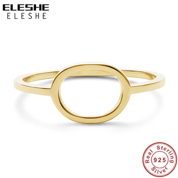 ELESHE Authentic 925 Sterling Silver Perfect Circle Ring 18K Gold Plated Finger Rings for Women European Trendy Jewelry
ELESHE Authentic 925 Sterling Silver Perfect Circle Ring 18K Gold Plated Finger Rings for Women European Trendy Jewelry