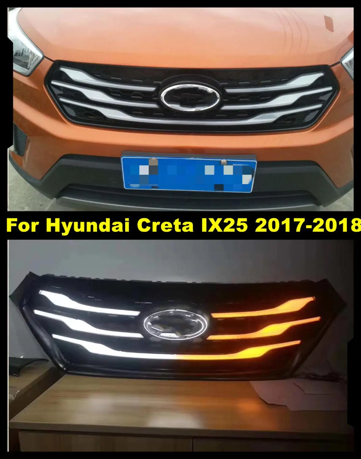ABS Black Middle Grille Racing Grills With LED Lights Turn Signal Lights Three Lights Fit For Hyundai Creta IX25 2017-2018
ABS Black Middle Grille Racing Grills With LED Lights Turn Signal Lights Three Lights Fit For Hyundai Creta IX25 2017-2018