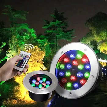 

RGB Remote Control Underground Light 12V 85-265V 3W 6W 9W 12W 15W 18W 24W 36W LED Buried Lamp Terrace In-ground Floor Lights