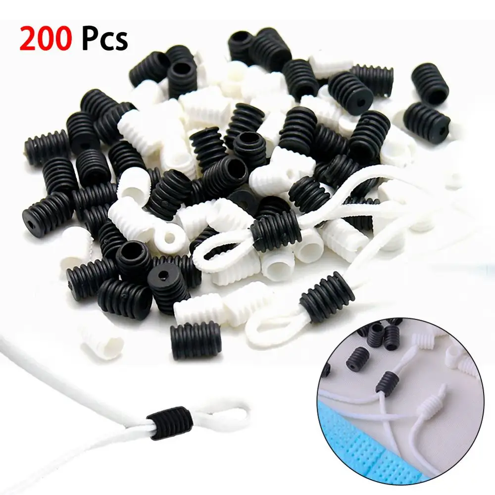 200pcs Cord Locks Silicone Toggles for Drawstrings Elastic Rope Plastic Cord Adjuster Elastic Adjustment Buckle White and Black
200pcs Cord Locks Silicone Toggles for Drawstrings Elastic Rope Plastic Cord Adjuster Elastic Adjustment Buckle White and Black