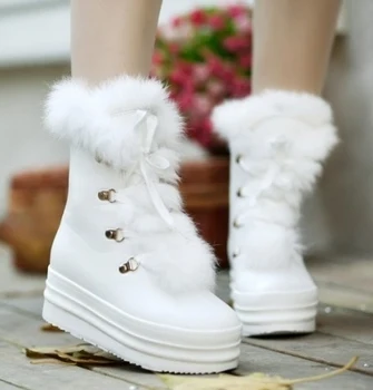 Winter 2019 rabbit hair white snow boots women's short boots with muffin and thick bottom cotton boots
Winter 2019 rabbit hair white snow boots women's short boots with muffin and thick bottom cotton boots