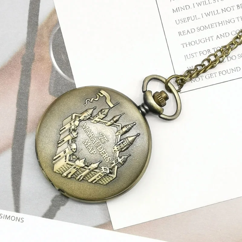 Vintage Sculpture College Building Pattern Quartz Pocket Watch The Marauders Map Bronze Pocket Watches Mens FOB Necklace Chain
Vintage Sculpture College Building Pattern Quartz Pocket Watch The Marauders Map Bronze Pocket Watches Mens FOB Necklace Chain