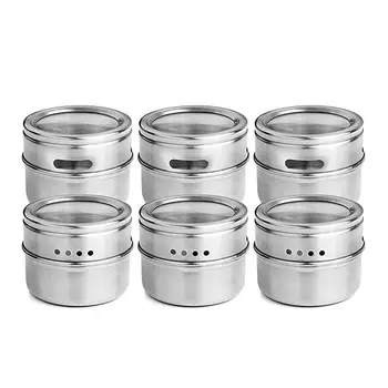 New 12pcs/set Clear Lid Magnetic Spice Tin Jar Stainless Steel Spice Sauce Storage Container Jars Kitchen Condiment Holder House 
New 12pcs/set Clear Lid Magnetic Spice Tin Jar Stainless Steel Spice Sauce Storage Container Jars Kitchen Condiment Holder House