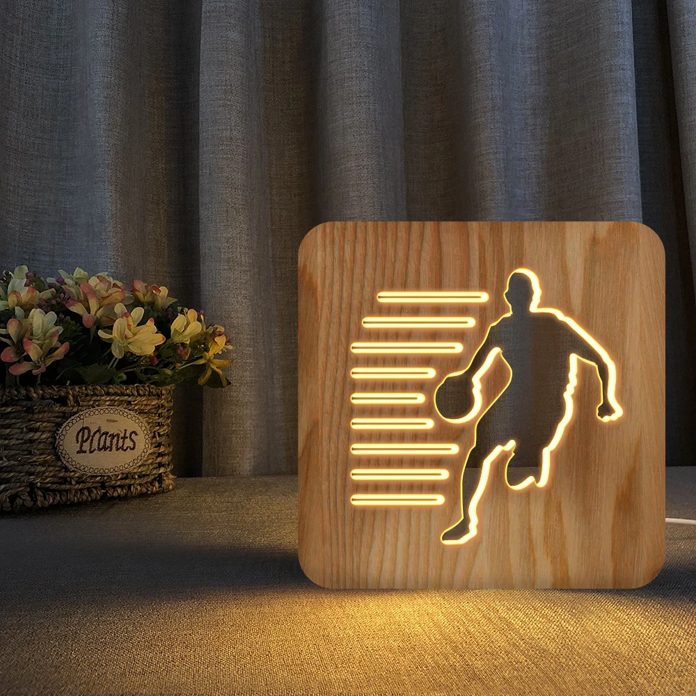 Football Soccer Baseball 3D LED Wooden Night Light Hollow Table Lamp USB Power Desk Lights For Baby Kids Christmas New Year Gift
Football Soccer Baseball 3D LED Wooden Night Light Hollow Table Lamp USB Power Desk Lights For Baby Kids Christmas New Year Gift