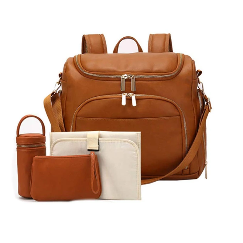 PU Leather Baby Diaper Diaper Bag Backpack + Changing Mat + Baby Stroller with + Insulation Bag + Cosmetic Bag
PU Leather Baby Diaper Diaper Bag Backpack + Changing Mat + Baby Stroller with + Insulation Bag + Cosmetic Bag