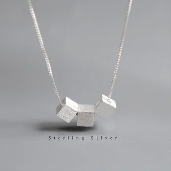 S925 Pure Silver Brushed Square Necklace Chic Geometric Square Clavicle Chain for Girls Box Chain Women Power Necklaces
S925 Pure Silver Brushed Square Necklace Chic Geometric Square Clavicle Chain for Girls Box Chain Women Power Necklaces
