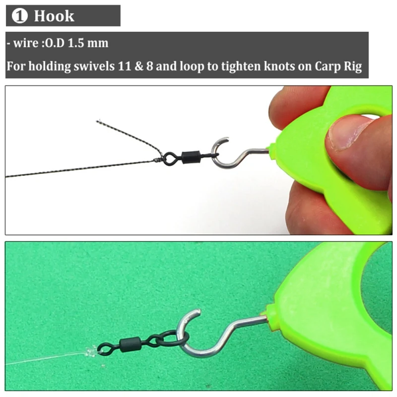 Hot! 1pc 4 In 1 Multi Puller Tool Knot Puller Tool For Rig Making Method Feeder Fishing Carp Fishing Terminal Tackle Accessories