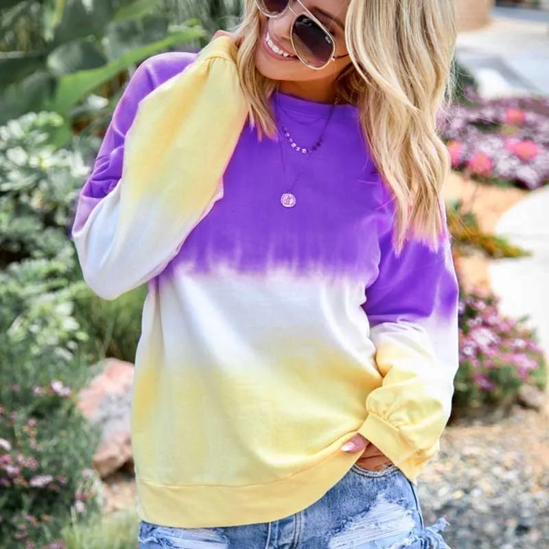 2019 Women Rainbow T-Shirt O-Neck Long Sleeve Cotton T-Shirts Autumn Casual Multiple Colour Printing Top Tee Plus Size
2019 Women Rainbow T-Shirt O-Neck Long Sleeve Cotton T-Shirts Autumn Casual Multiple Colour Printing Top Tee Plus Size