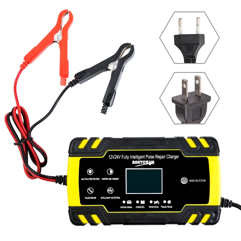 Fully automatic Car Battery Charger 12V 8A 24V 4A Smart Fast Charging for AGM GEL WET Lead Acid Battery Charger LCD Display
Fully automatic Car Battery Charger 12V 8A 24V 4A Smart Fast Charging for AGM GEL WET Lead Acid Battery Charger LCD Display