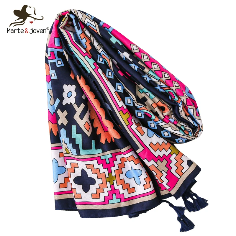 Marte&Joven Charming Tetris Pattern Multicolor Scarf Women Oversize Autumn Winter Warm Wrap Shawl for Ladies Summer Pashmina
Marte&Joven Charming Tetris Pattern Multicolor Scarf Women Oversize Autumn Winter Warm Wrap Shawl for Ladies Summer Pashmina