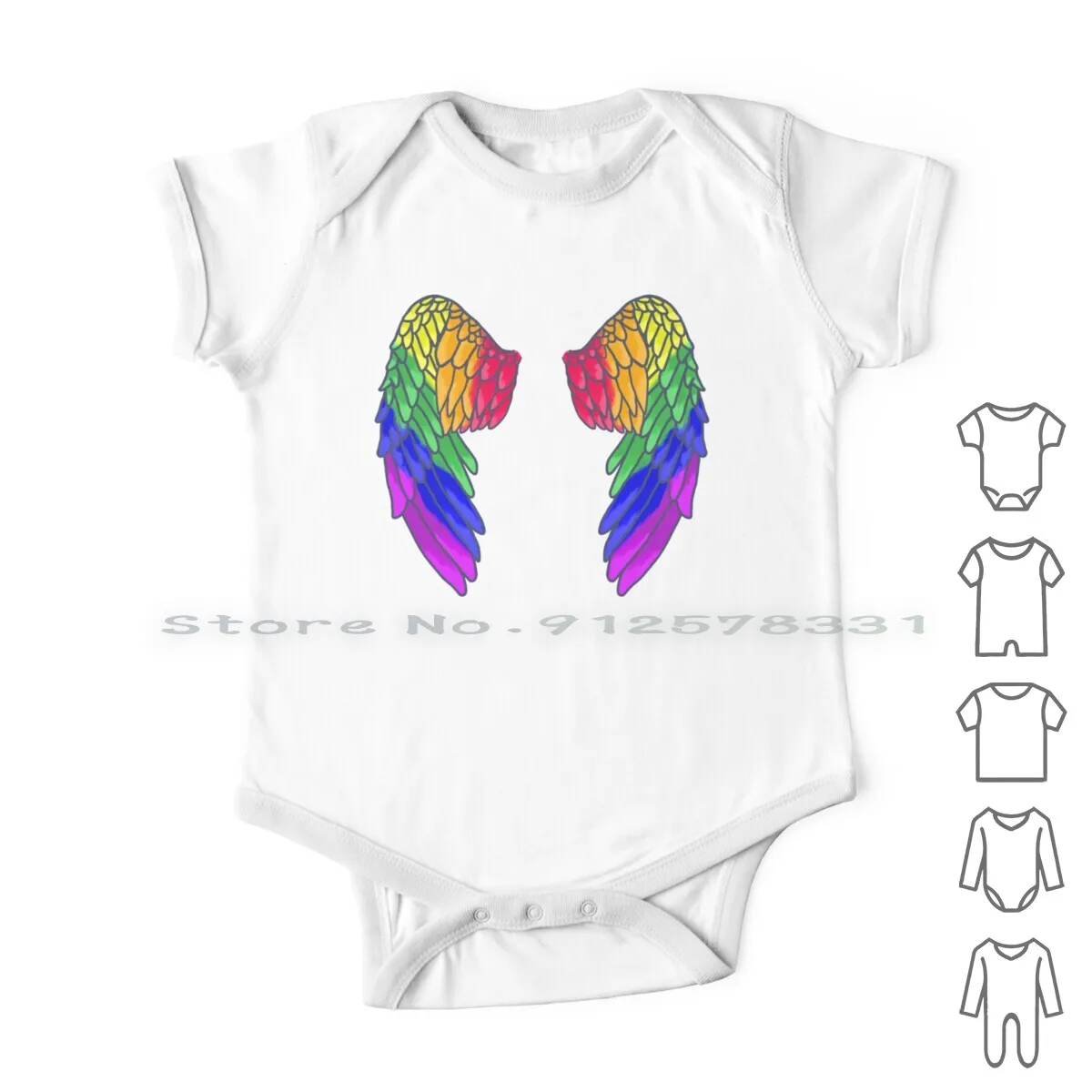 

Детский хлопковый комбинезон Pride Flight, длинный комбинезон для новорожденных, с флагом гордости, с перьями, ярко-розового цвета, для младенцев