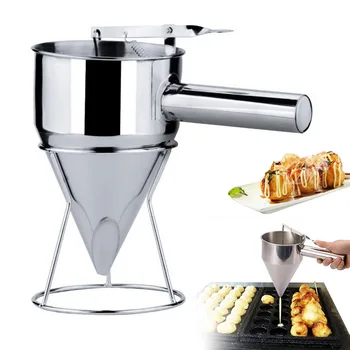 New Stainless Steel Piston Funnel Pancake Batter Dispenser With Stand Support For Sauce Cream Dosing Funnel Kitchen Tools New
New Stainless Steel Piston Funnel Pancake Batter Dispenser With Stand Support For Sauce Cream Dosing Funnel Kitchen Tools New