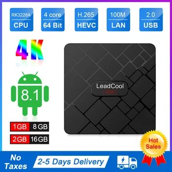 Leadcool Mini Android8.1 Smart TV BOX RK3228A Quad Core Full HD 4K UHD 3D HDMI 2.0 2.4GWifi Without Subscription Leadcool TV BOX
Leadcool Mini Android8.1 Smart TV BOX RK3228A Quad Core Full HD 4K UHD 3D HDMI 2.0 2.4GWifi Without Subscription Leadcool TV BOX