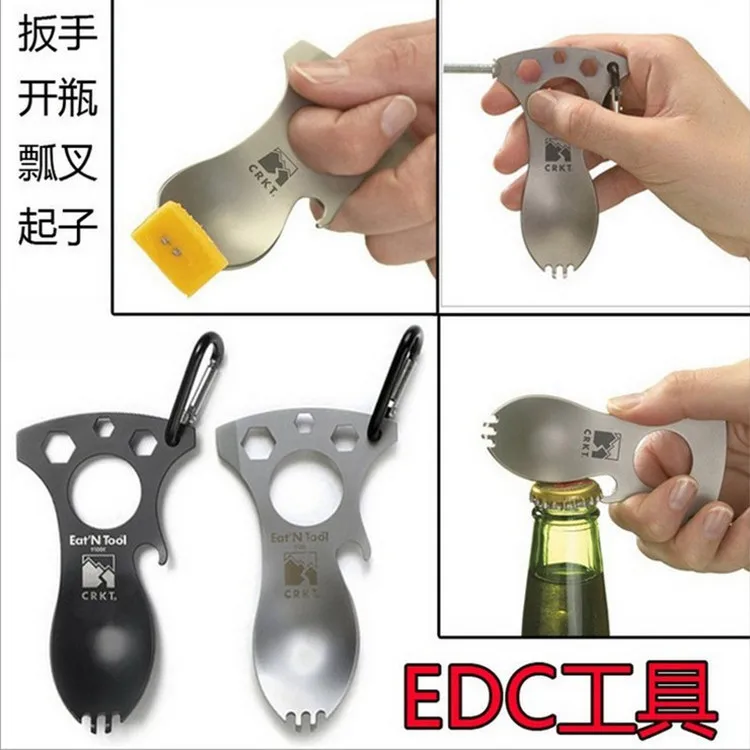 Camping Equipment Outdoor Multi-functional Stainless Steel Spoon Fork Bottle Opener Wrench EDC Tool
Camping Equipment Outdoor Multi-functional Stainless Steel Spoon Fork Bottle Opener Wrench EDC Tool