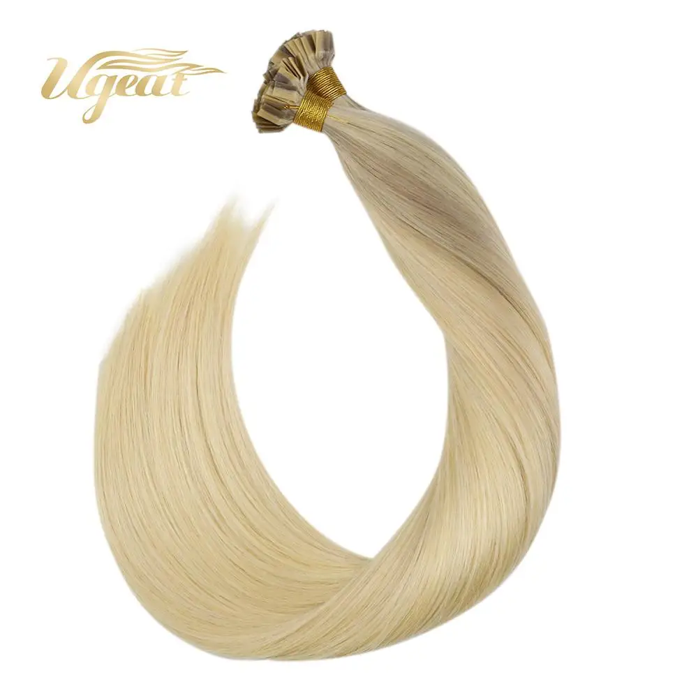 Ugeat Flat Tip Hair Extensions Brazilian Human Hair Extensions Blond Color 14-24" Straight Non-Remy Keratin Fusion Hair 50-100G
Ugeat Flat Tip Hair Extensions Brazilian Human Hair Extensions Blond Color 14-24" Straight Non-Remy Keratin Fusion Hair 50-100G