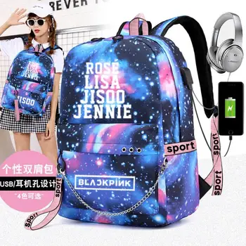 Korean Fashion Harajuku Bag Black Pink Blackpink Backpack for Teenage Girls LISA JENNIE JISOO ROSE Kawaii Backpack Rucksack 
Korean Fashion Harajuku Bag Black Pink Blackpink Backpack for Teenage Girls LISA JENNIE JISOO ROSE Kawaii Backpack Rucksack