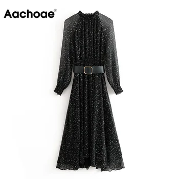 Aachoae Women Dot Print Long Dress with Belt V Neck Long Sleeve Elegant Party Dress Boho Style Chiffon Maxi Beach Dress Vestidos
Aachoae Women Dot Print Long Dress with Belt V Neck Long Sleeve Elegant Party Dress Boho Style Chiffon Maxi Beach Dress Vestidos