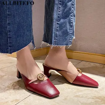 ALLBITEFO new fashion brand high heels women shoes genuine leather square toe thick heel offic eladies shoes summer shoes
ALLBITEFO new fashion brand high heels women shoes genuine leather square toe thick heel offic eladies shoes summer shoes