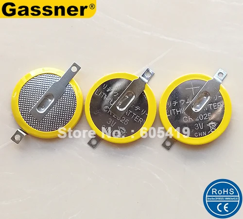 50pcs/Lot CR2025 3V Lithium Coin Cell Battery with 2 Pins Tabs, Horizontal Flat Mounting Type CR2025 for PCB
50pcs/Lot CR2025 3V Lithium Coin Cell Battery with 2 Pins Tabs, Horizontal Flat Mounting Type CR2025 for PCB