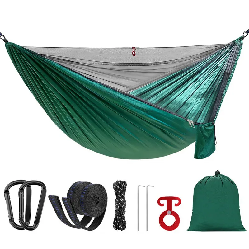 Double Camping Hammock With Mosquito Net And Tree Straps Neck Hammock Ultralight Travel Hunting Sleeping Swing
Double Camping Hammock With Mosquito Net And Tree Straps Neck Hammock Ultralight Travel Hunting Sleeping Swing