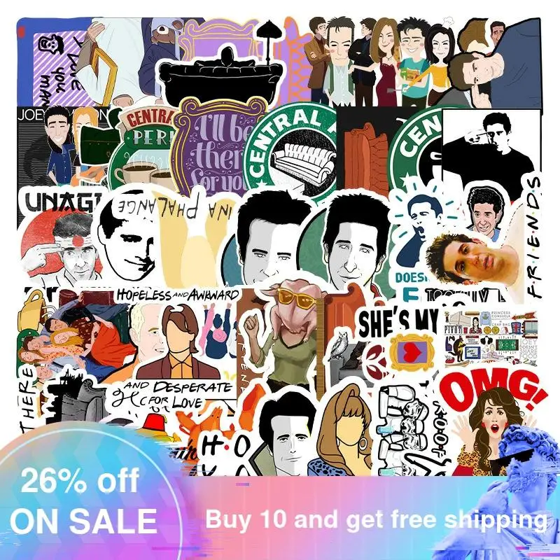 10/30/55 PCS Pack Friends Sticker TV Series Show Gifts for Suitcase DIY Laptop Guitar Skateboard Phone Waterproof Stickers
10/30/55 PCS Pack Friends Sticker TV Series Show Gifts for Suitcase DIY Laptop Guitar Skateboard Phone Waterproof Stickers