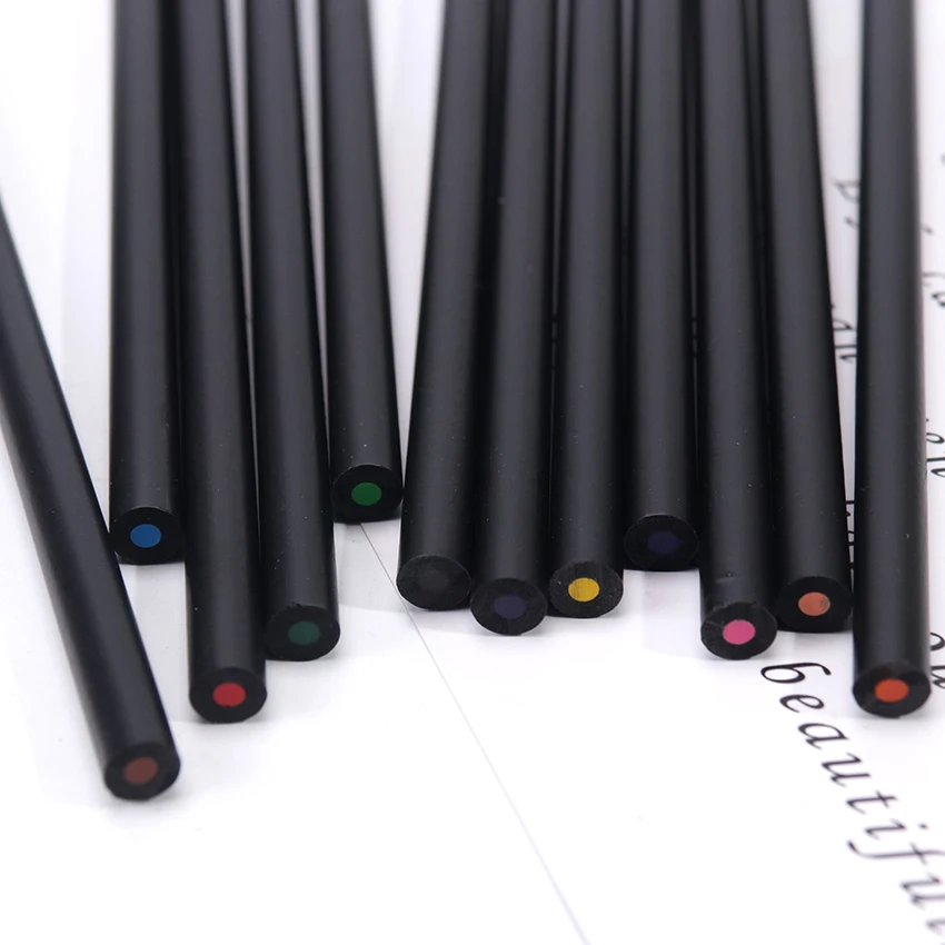 12 Color Black Wooden Pencils Painting Pen Color Lead Pencil Writing Painting Office Stationery Pencils Gifts For Students New 12 Color Black Wooden Pencils Painting Pen Color Lead Pencil Writing Painting Office Stationery Pencils Gifts For Students New