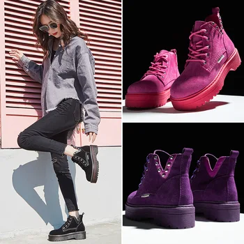 British Wind Boots Female 2019 Winter Soft Suede Leather Short Boots Thick Bottom Shoes 
British Wind Boots Female 2019 Winter Soft Suede Leather Short Boots Thick Bottom Shoes