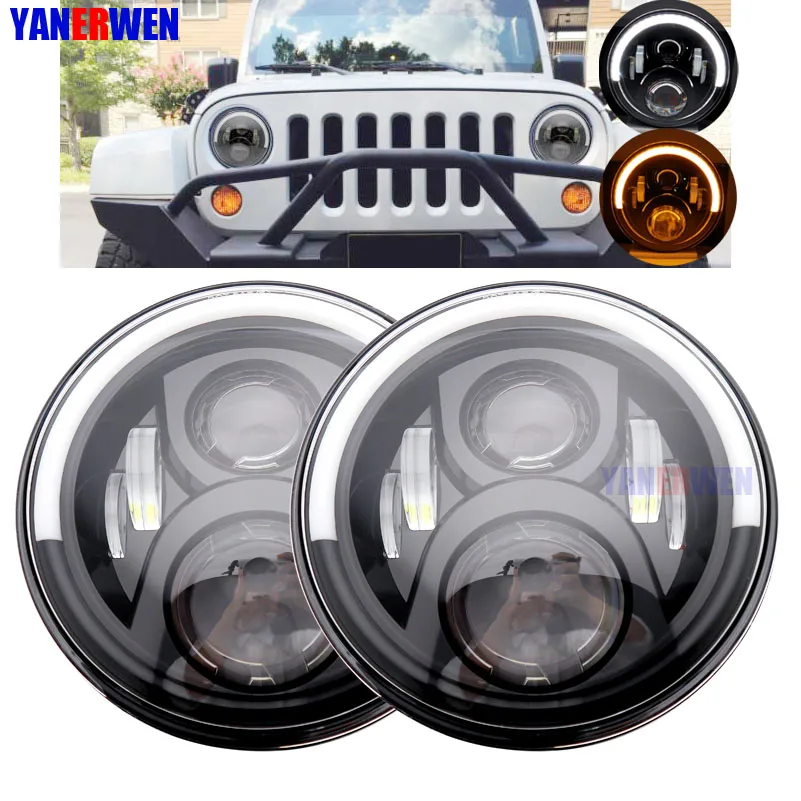 2PCS 7INCH Round 50W LED Headlight led Automotive headlights for Jeep Wrangler Hi / Lo Beam LED Front Light
2PCS 7INCH Round 50W LED Headlight led Automotive headlights for Jeep Wrangler Hi / Lo Beam LED Front Light