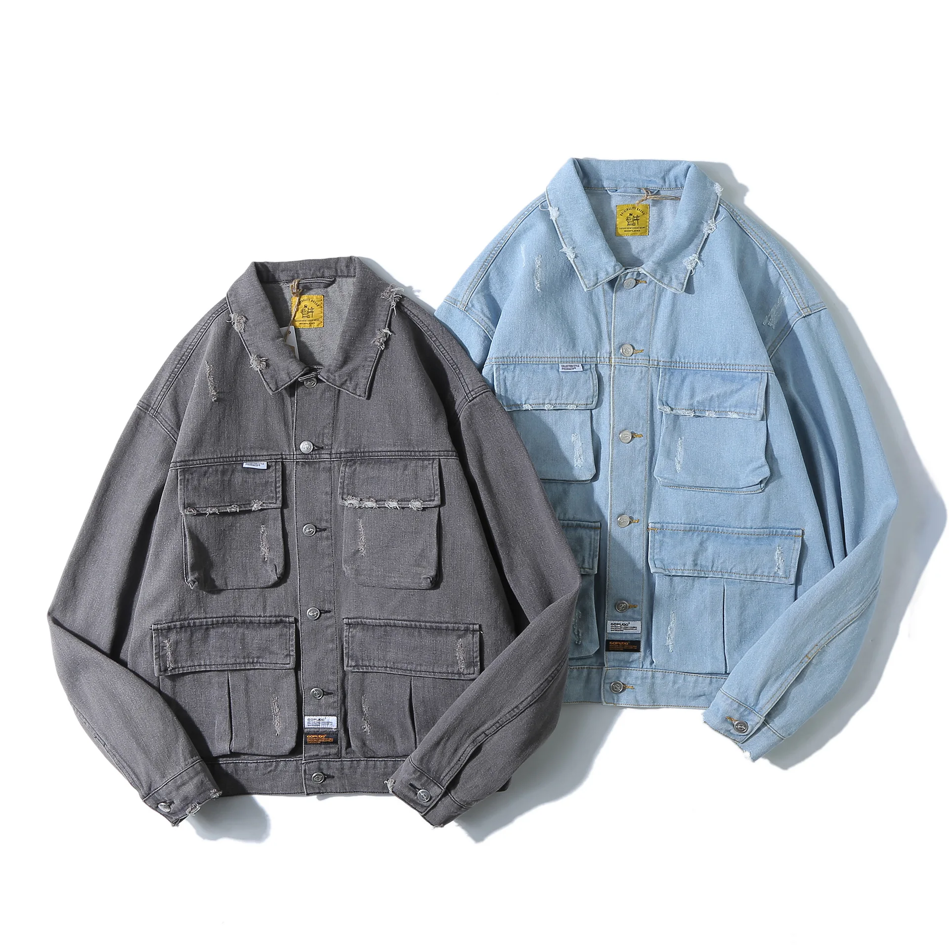 City Where the Product 2019-Two-color Loose-Fit Denim Jacket Workwear MEN'S Coat Europe And America
City Where the Product 2019-Two-color Loose-Fit Denim Jacket Workwear MEN'S Coat Europe And America