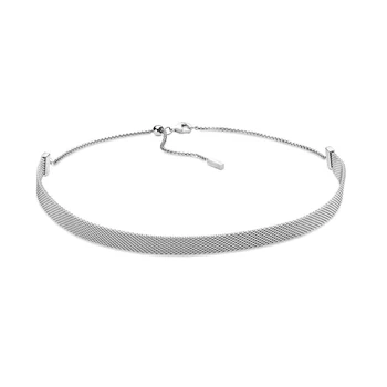 NEW 2019 100% 925 Sterling Silver High Quality Reflexions Mesh Choker Necklace Fit DIY Europe Women Original Fashion Jewelry
NEW 2019 100% 925 Sterling Silver High Quality Reflexions Mesh Choker Necklace Fit DIY Europe Women Original Fashion Jewelry