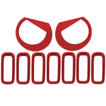 9Pcs Front Grill Inserts Headlight Cover Kit for Jeep Renegade 2015-2018 
9Pcs Front Grill Inserts Headlight Cover Kit for Jeep Renegade 2015-2018