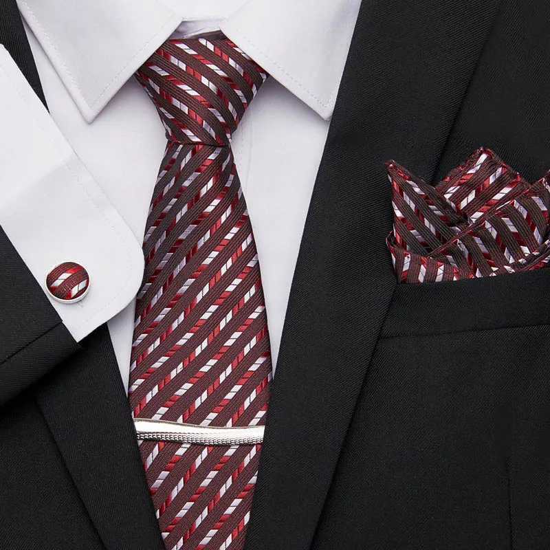 Men Tie Classic Striped 100% Silk Tie Set 7.5cm Jacquard Party Wedding Woven Fashion Designers Necktie For Men 4Pcs Tie Set
Men Tie Classic Striped 100% Silk Tie Set 7.5cm Jacquard Party Wedding Woven Fashion Designers Necktie For Men 4Pcs Tie Set
